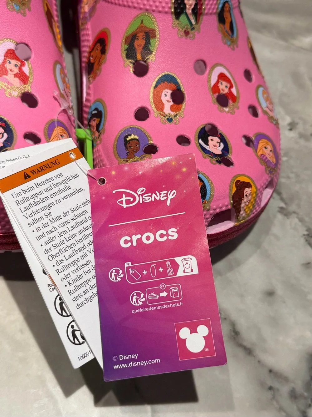 Kids' Pink Disney Princess Clog-Style Slip-Ons